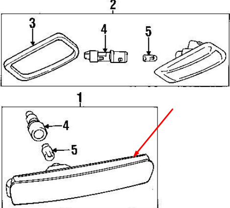 new bmw z3 e36 front bumper left marker light 63148389695 8389695 original