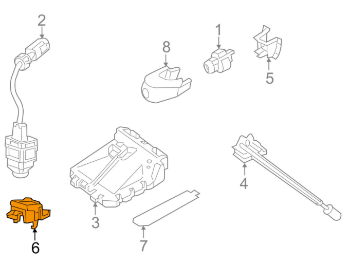 NEW MERCEDES BENZ E W212 ELECTRICAL LEFT CAMERA BRACKET A2128110114 ORIGINAL
