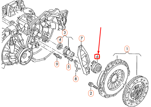 NEW AUDI A3 8V CLUTCH RELEASE BEARING 02A141165R ORIGINAL