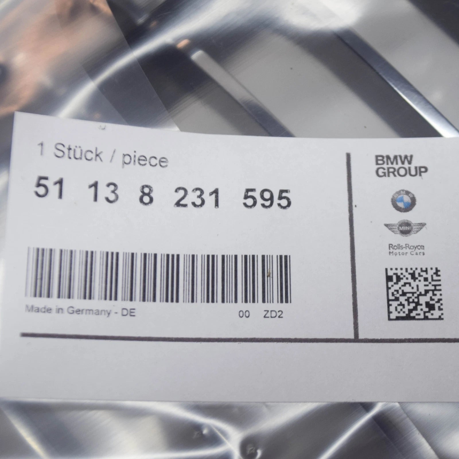 NEW BMW 7 E38 FRONT RADIATOR LEFT KIDNEY GRILLE 51138231595 ORIGINAL