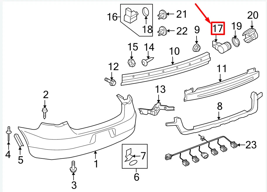 NEW VW TOURAN 1T REAR PARKING AID SENSOR 7L5919275BGRU ORIGINAL