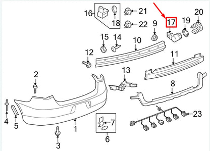 NEW VW TOURAN 1T REAR PARKING AID SENSOR 7L5919275BGRU ORIGINAL