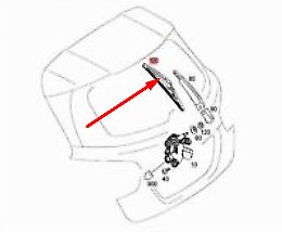 NEW MERCEDES-BENZ E-CLASS W212 REAR WINDOW WIPER BLADE A2128201945 ORIGINAL