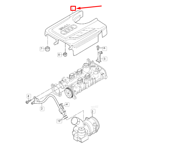 NEW AUDI A1 8X ENGINE COMPARTMENT COVER 04E103925J ORIGINAL