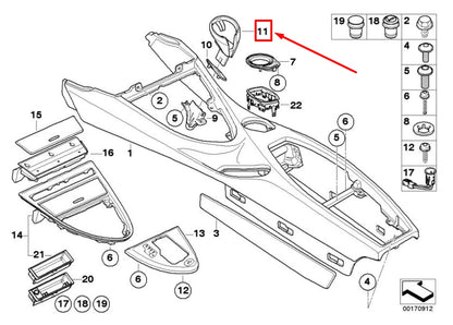 NEW BMW 6 CABRIO E64 CENTER CONSOLE CUP HOLDER 51168040491 8040491 ORIGINAL