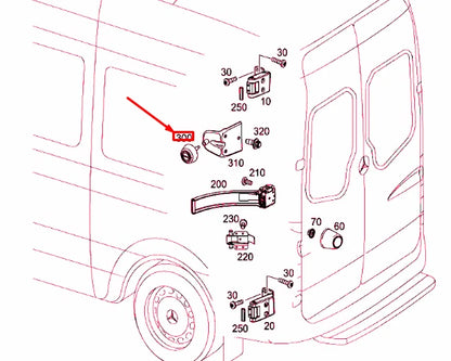 NEW MERCEDES-BENZ SPRINTER 906 REAR PANEL DOOR LONG CHECK A9067400216 ORIGINAL