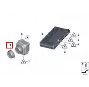 NEW BMW 3 G21 FRONT NIGHT VISION CAMERA LENS COVER 66549261106 ORIGINAL