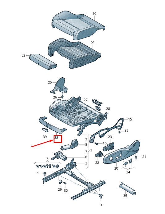 new audi a4 b9 front seat cushion depth extension trim 8w0881793ce3 original