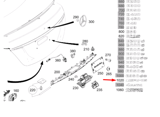 NEW MERCEDES-BENZ E W213 REAR LEFT SIDE TRUNK BADGE LOGO AMG A2138170400