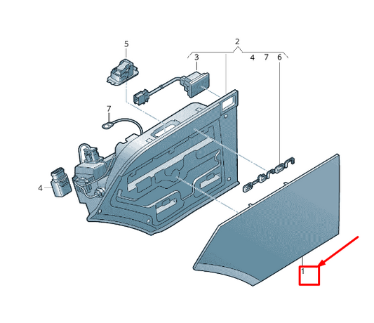 NEW AUDI E-TRON GEN LEFT CHARGING SOCKET FLAP 4KE810393GRU ORIGINAL