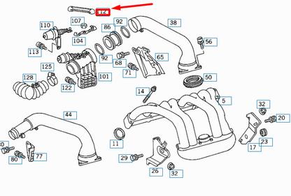 new mercedes-benz c w202 intake manifold ball socket a6049910123 original