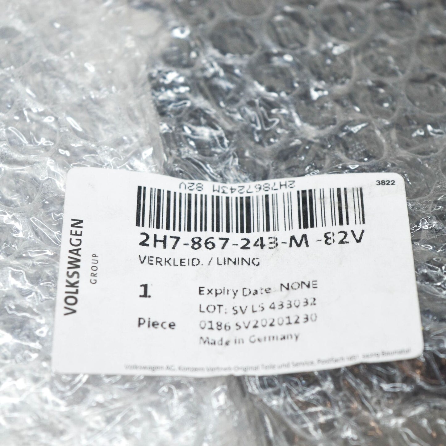 NEW VW AMAROK LEFT UPPER INTERIOR B PILLAR TRIM 2H7867243M82V ORIGINAL