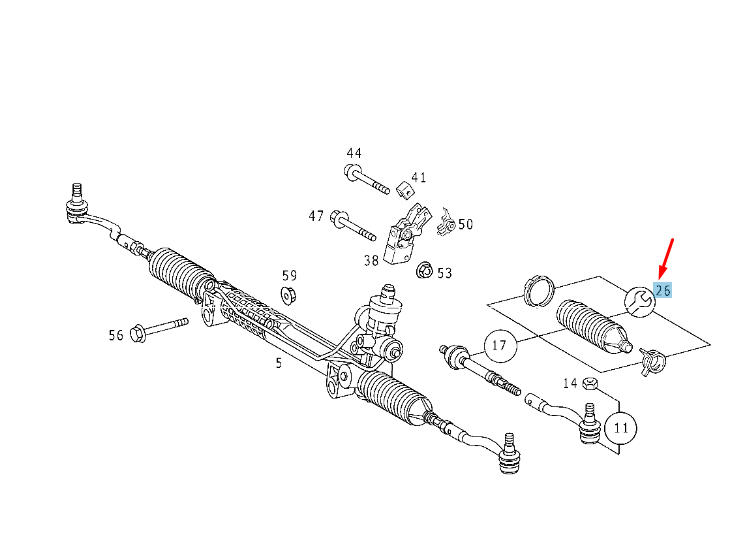 new mercedes-benz vaneo 414 steering gear bellows boot kit a4144600800 original