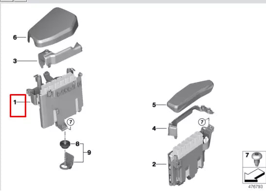 NEW BMW 5 G30 RIGHT CONTROL UNIT BRACKET 12908601609 ORIGINAL