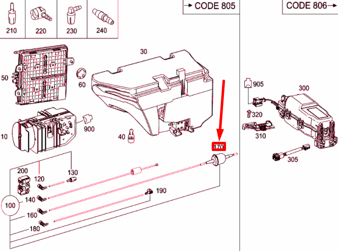 NEW MERCEDES-BENZ GLE W166 VACUUM AND PUMP CONNECTOR SIEVE A0000780656 ORIGINAL