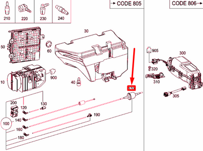 NEW MERCEDES-BENZ GLE W166 VACUUM AND PUMP CONNECTOR SIEVE A0000780656 ORIGINAL