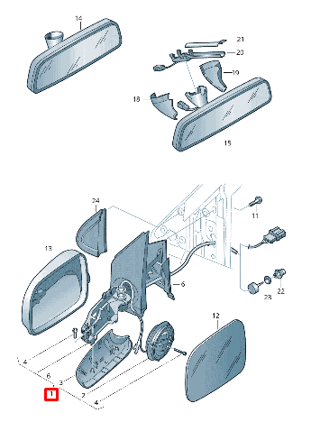 new volkswagen polo 9n3 front right side wing mirror rhd 6q2857508t9b9 original