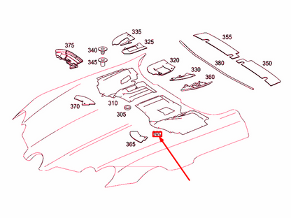 new mercedes-benz slr r199 engine hood left baffle a1998870545 original