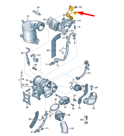 NEW AUDI A3 8V EXHAUST MANIFOLD COVER PLATE 06K129598J ORIGINAL