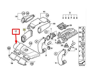 NEW BMW 3 E90 AIR INTAKE DUCT COVER 13717790605 7790605 ORIGINAL
