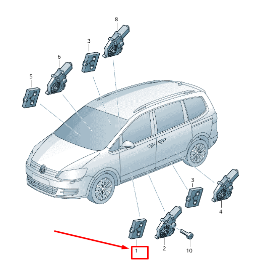 NEW VW SHARAN 7N FRONT LEFT DOOR CONTROL UNIT LHD 7N0959793JZ03 ORIGINAL