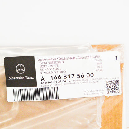 NEW MERCEDES BENZ GLS X166 V8 BITURBO EMBLEM BADGE LOGO A1668175600 ORIGINAL