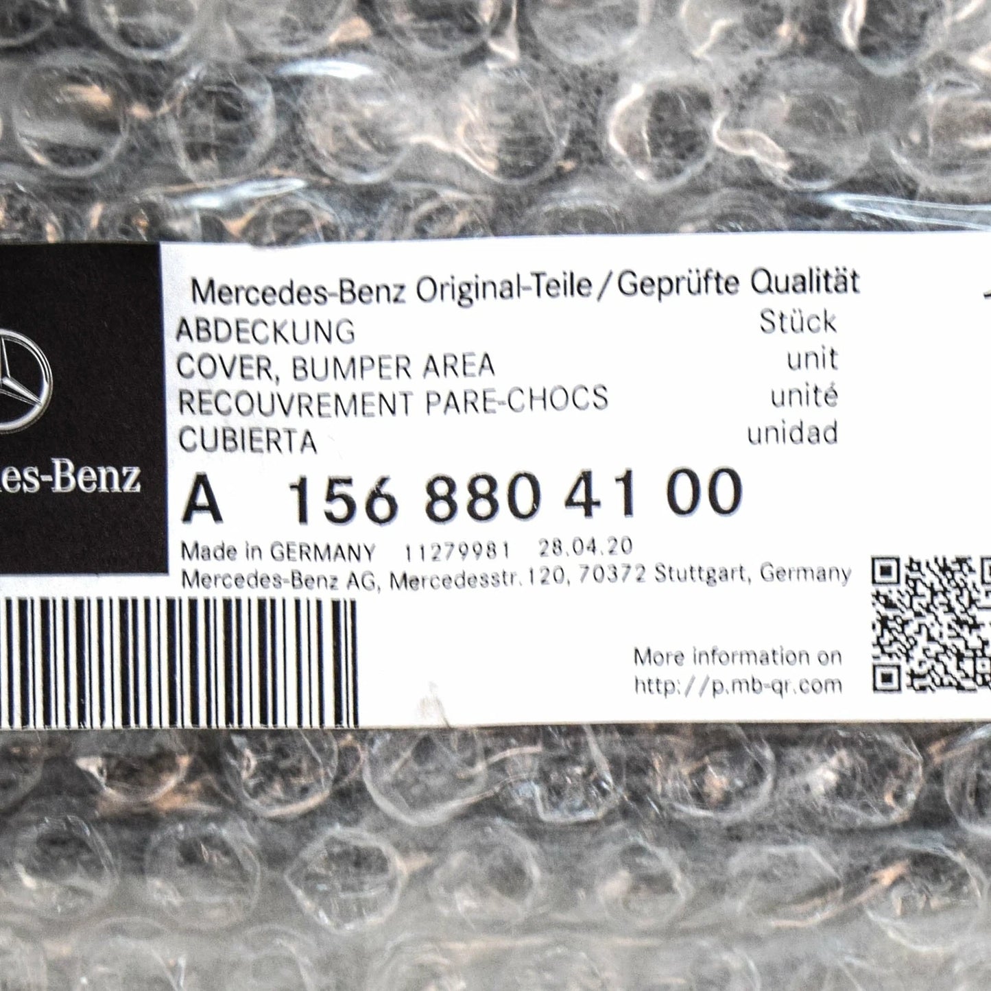 NEW MERCEDES BENZ GLA X156 FRONT BUMPER LOWER GRILLE A1568804100 ORIGINAL