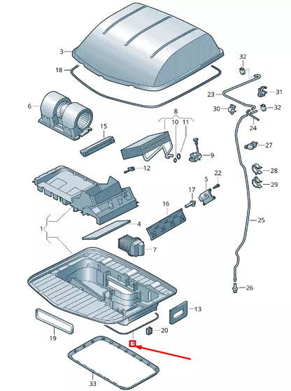 NEW VOLKSWAGEN CRAFTER 2F MK1 AC SYSTEM VENTILATION BOX SEAL 2E0845261C