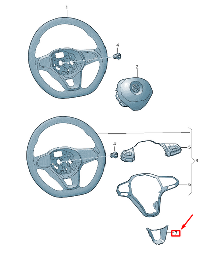 new volkswagen arteon 3h7 steering wheel trim 2gm419659041 2gm419659 original