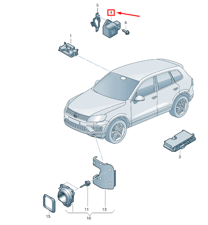 NEW VW TOUAREG 7P MK2 PITCH ANGLE SENSOR 7P6907658 ORIGINAL
