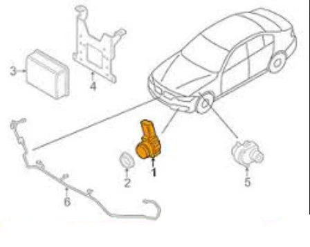 NEW BMW 1 F21 FRONT PARKING SENSOR 66209261582 ORIGINAL