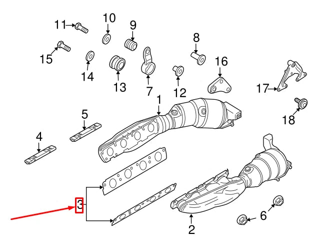 NEW AUDI Q7 4L EXHAUST MANIFOLD GASKET 079253039F ORIGINAL