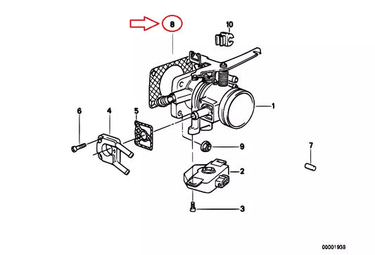 NEW BMW 3 E30 THROTTLE BODY GASKET 13541289576 ORIGINAL