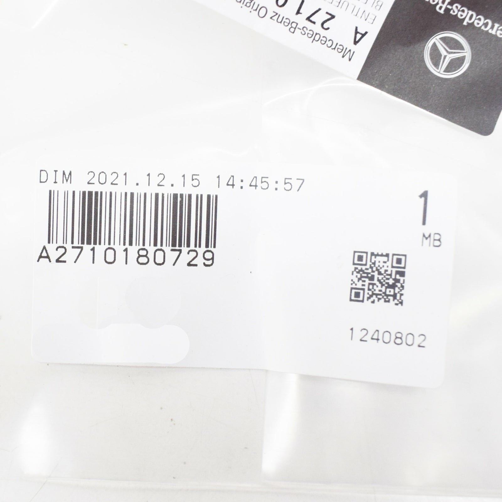 NEW MERCEDES-BENZ C W204 OIL DUCT BLEEDER VALVE A2710180729 ORIGINAL