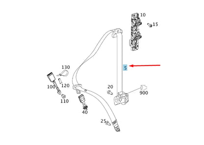 NEW MERCEDES-BENZ VITO W447 FRONT LEFT SEAT BELT A44786036859C94