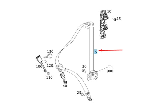 NEW MERCEDES-BENZ VITO W447 FRONT LEFT SEAT BELT A44786036859C94