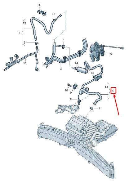 NEW AUDI RS7 SPORTBACK 4G ACTIVE CHARCOAL CANISTER VALVE 079133240BE ORIGINAL