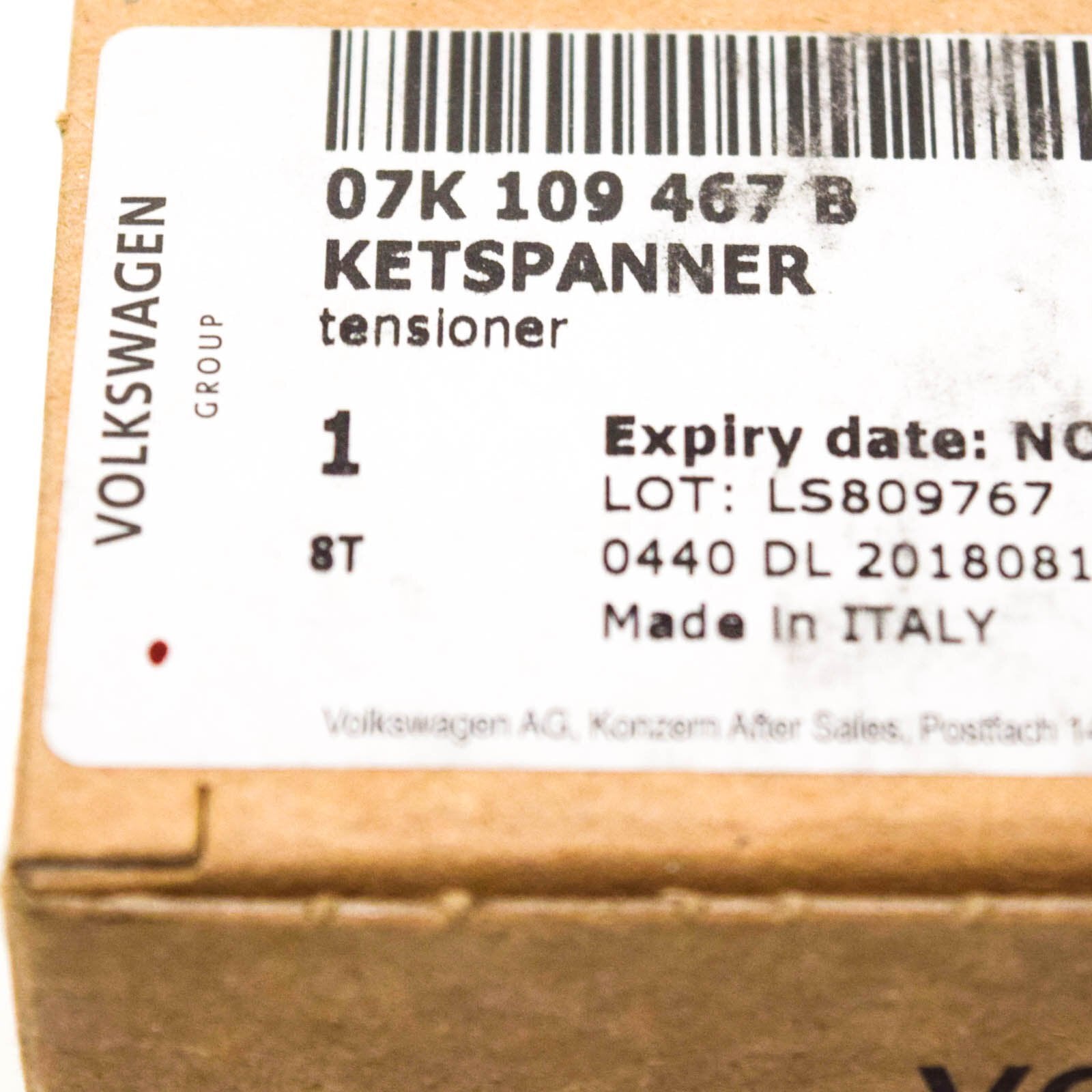 NEW VOLKSWAGEN BEETLE 9C LOWER CHAIN TENSIONER 07K109467B ORIGINAL