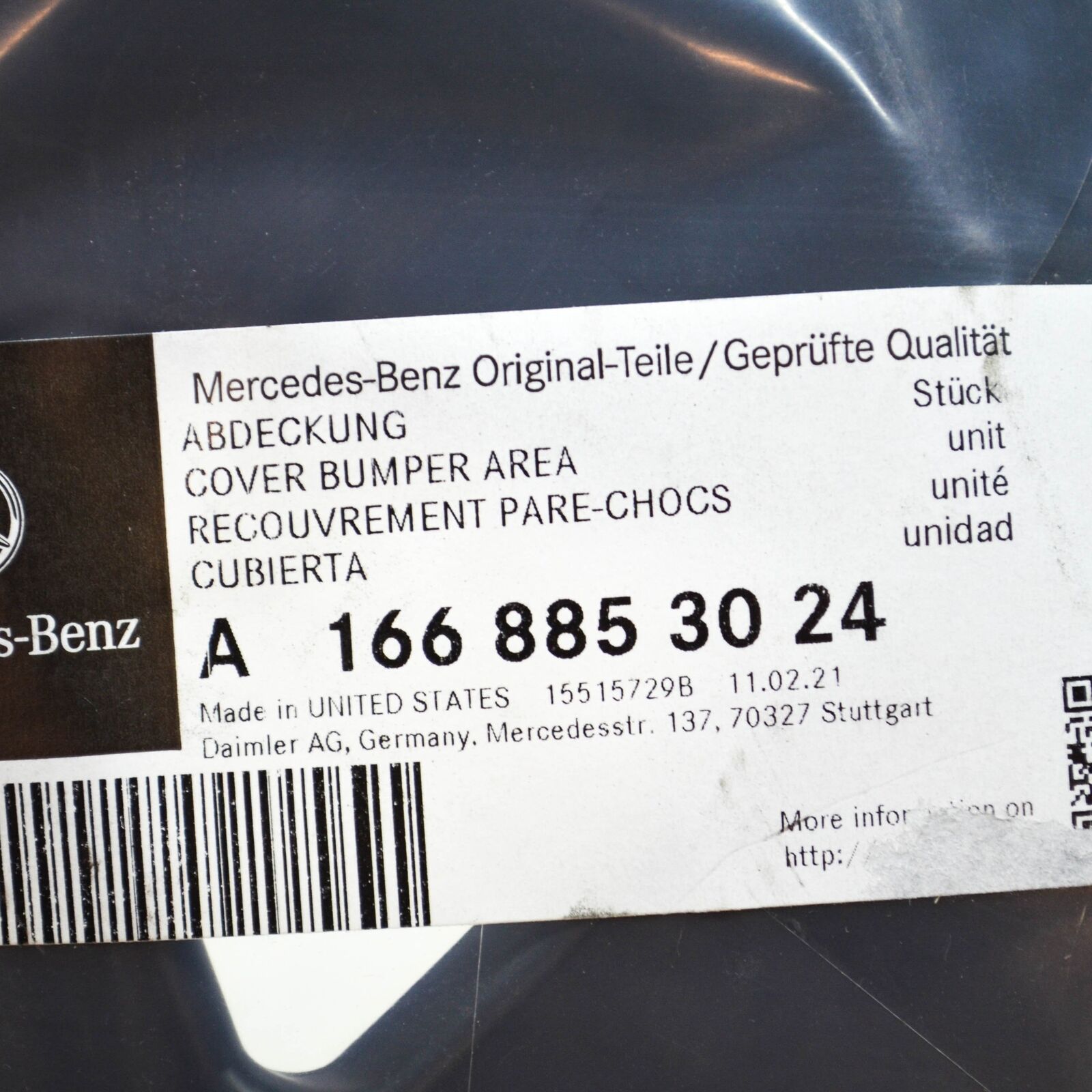 NEW MERCEDES-BENZ GLE W166 REAR RIGHT BUMPER BRACKET A1668853024 ORIGINAL