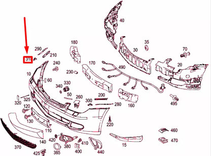 NEW MERCEDES-BENZ CLS C219 FRONT BUMPER RIGHT SPRING ELEMENT A2198800227