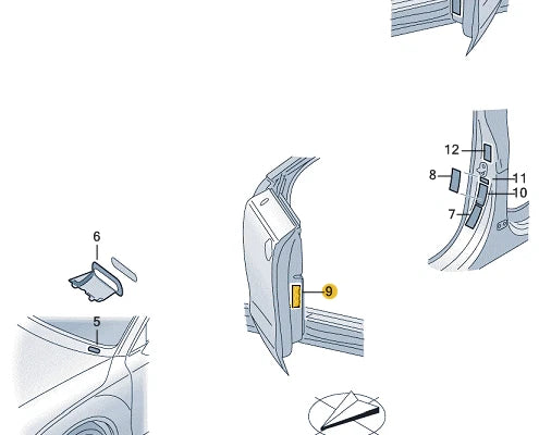 NEW AUDI A6 AVANT C7 TYRE INFLATION PRESSURE LABEL 4G0010502DE ORIGINAL