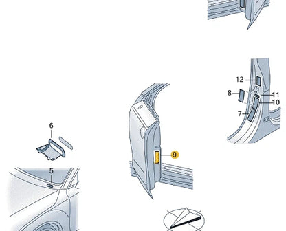 NEW AUDI A6 AVANT C7 TYRE INFLATION PRESSURE LABEL 4G0010502DE ORIGINAL