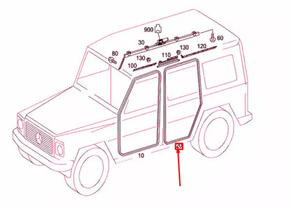 NEW MERCEDES-BENZ G W463 REAR DOOR SEAL A46373103809051 ORIGINAL