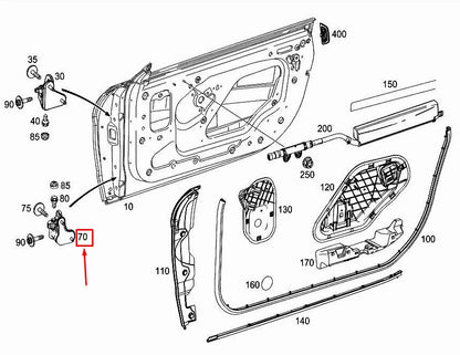 NEW MERCEDES-BENZ SL R231 FRONT RIGHT LOWER DOOR HINGE A2317200837