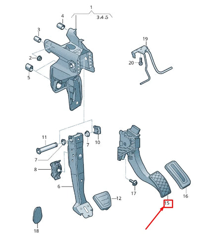 NEW AUDI A3 RS3 8V ACCELERATOR PEDAL LHD 5Q1723503K ORIGINAL