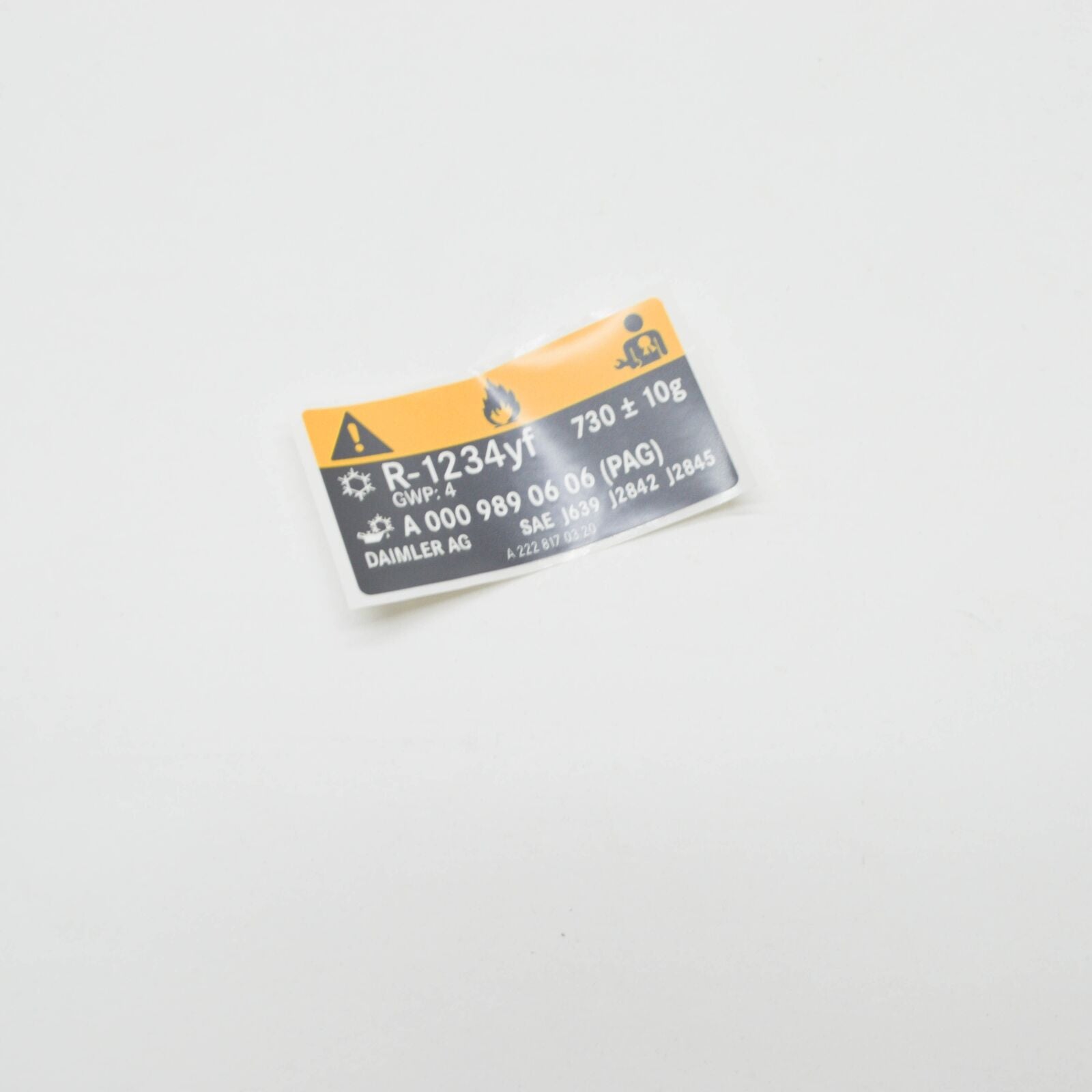 NEW MERCEDES-BENZ S W222 AIR CONDITIONING INFO LABEL A2228170320 2013 ORIGINAL