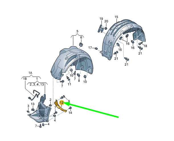 NEW AUDI RS6 C7 AVANT QUATTRO FRONT LEFT WHEEL SPOILER 4G0853887D