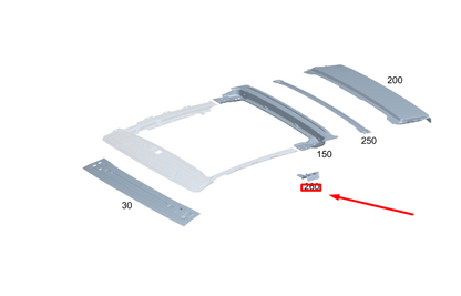 new mb gla h247 left rear roof frame mounting console a2476362301 original