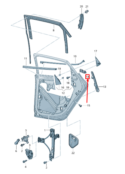 new seat leon 5f rear right door retaining spring 5f9867390 original