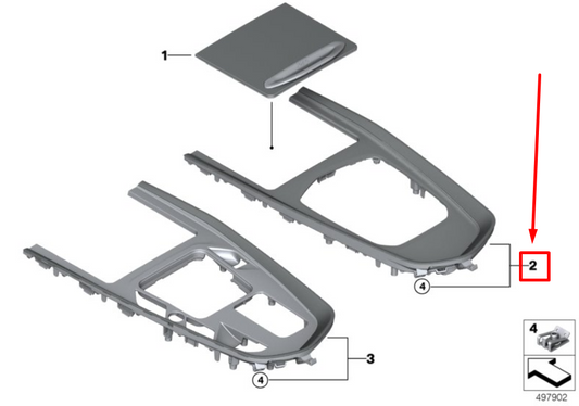 new bmw z4 g29 center console trim 51166826357 6826357 original